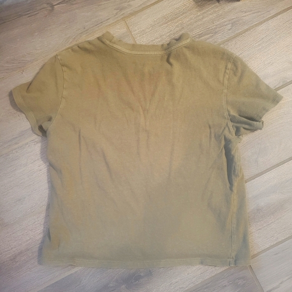 American Eagle green crop t-shirt,  size medium - Picture 3 of 3